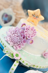 Dahlien Kuchenkönigin Zuckerblüten Tutorial Fondant Blütenpaste Baby Taufe Stern Kuchen