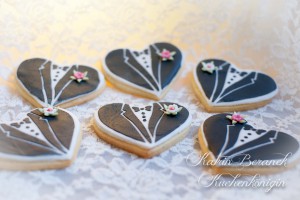 Kuchenkönigin Brautkleid Anzug Smoking Cookie Plätzchen Kekse Stencil Stenciling Schablone dekorieren Hochzeit Wedding