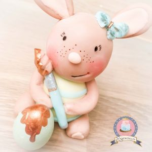 Kuchenkönigin Osterhase Fondant Cake Topper Ostertorte Easter Bunny Tutorial Anleitung Schritt für Schritt